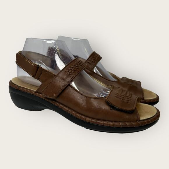 Romika Womens size 11 42 Adjustable Leather Comfort Sandals Open Toe Slingback - Picture 1 of 10